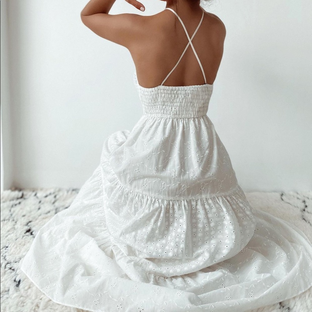 Zara embroidery openwork dress bloggers fav - Picture 7 of 16